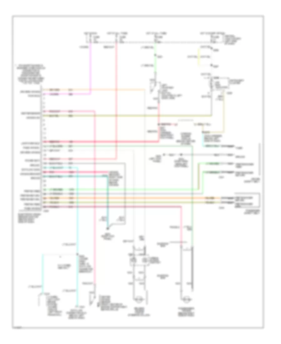 Supplemental Restraints Wiring Diagram for Ford Econoline E150 1999