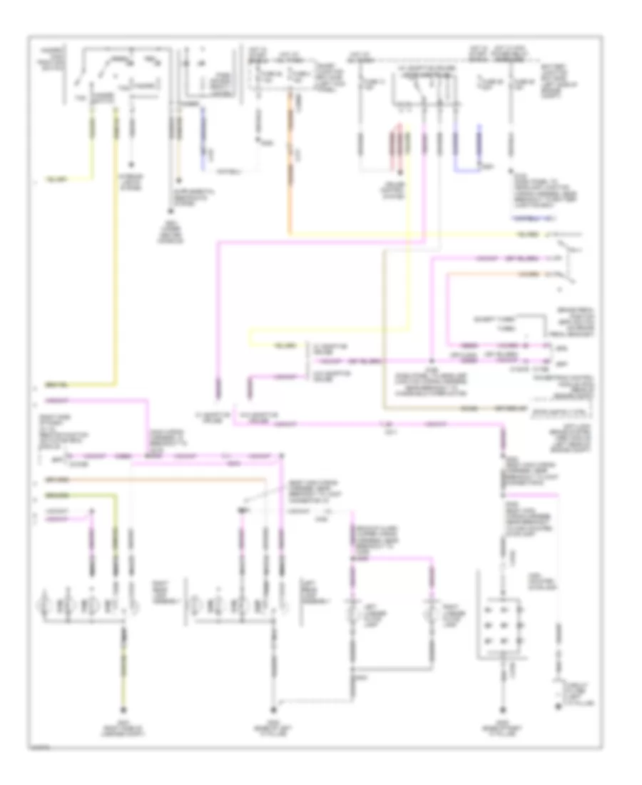 Exterior Lamps Wiring Diagram 2 of 2 for Ford Taurus Limited 2011