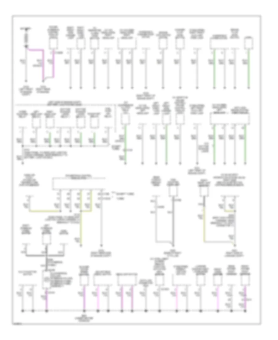 Ground Distribution Wiring Diagram 1 of 3 for Ford Taurus Limited 2011