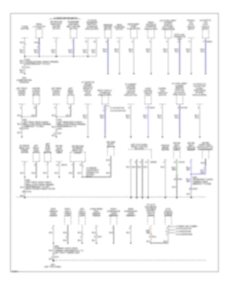 Ground Distribution Wiring Diagram (2 of 3) for Ford Taurus Limited 2011