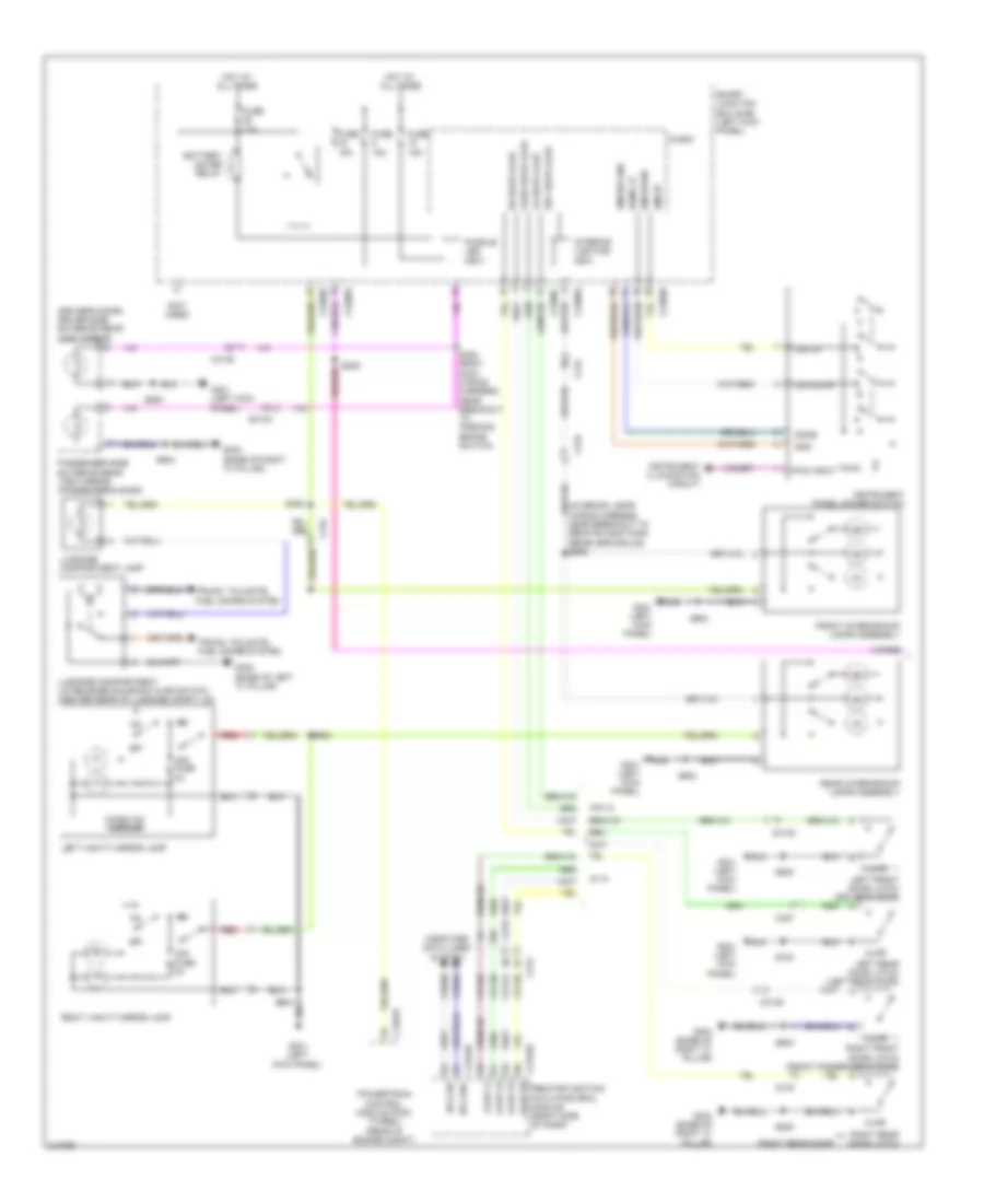 Courtesy Lamps Wiring Diagram 1 of 2 for Ford Taurus Limited 2011