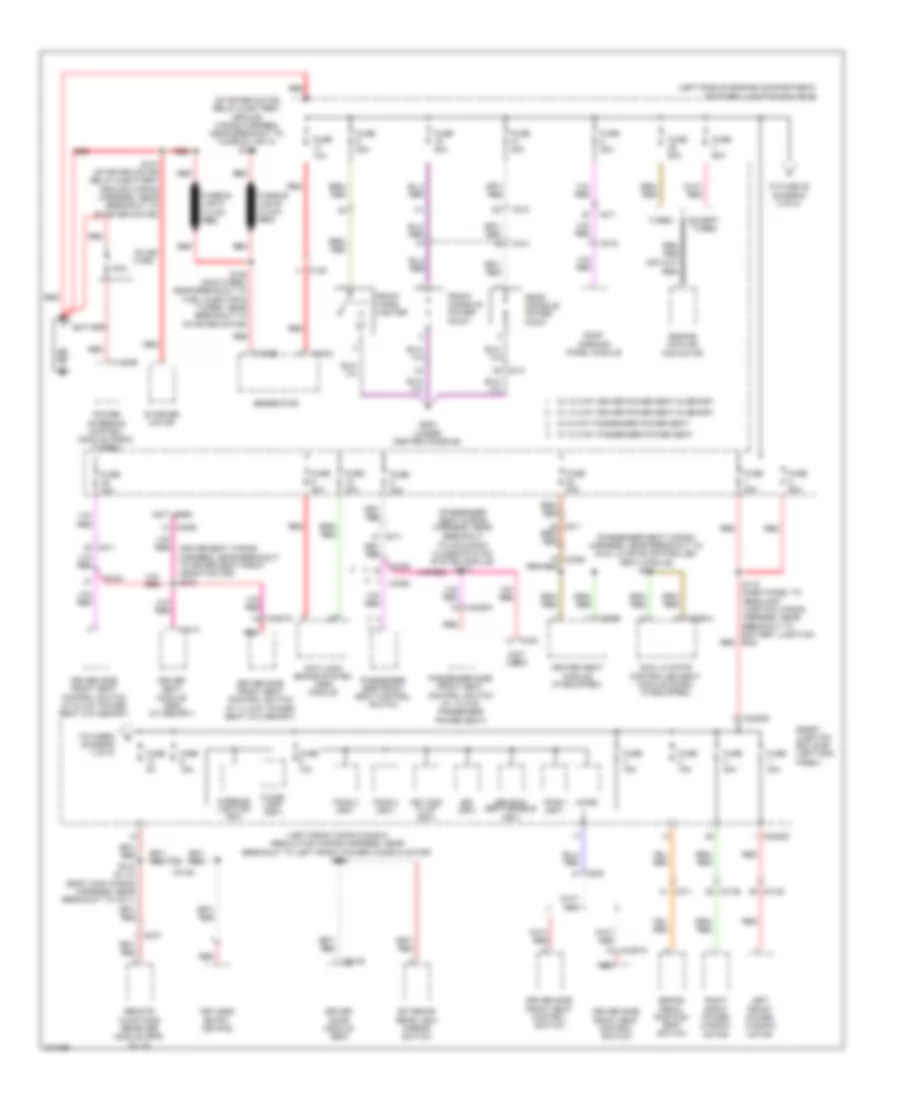 Power Distribution Wiring Diagram 1 of 5 for Ford Taurus Limited 2011