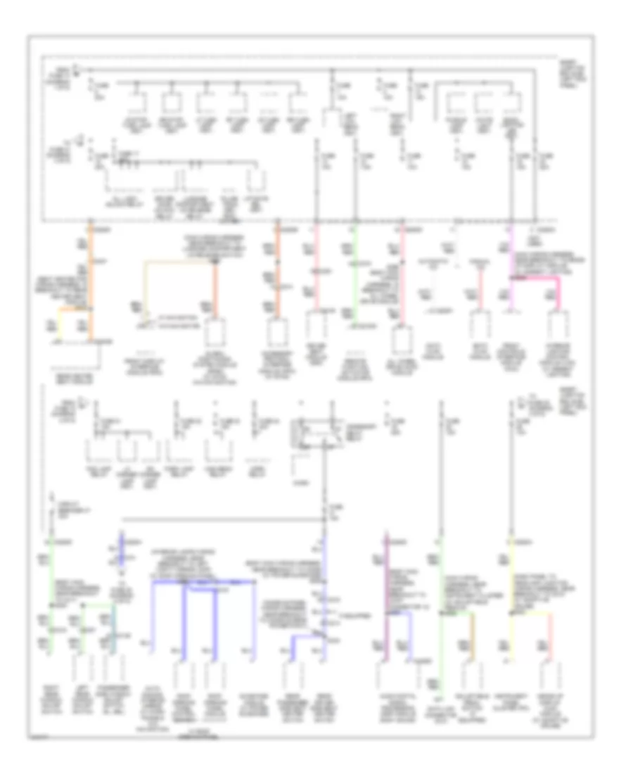 Power Distribution Wiring Diagram (3 of 5) for Ford Taurus Limited 2011