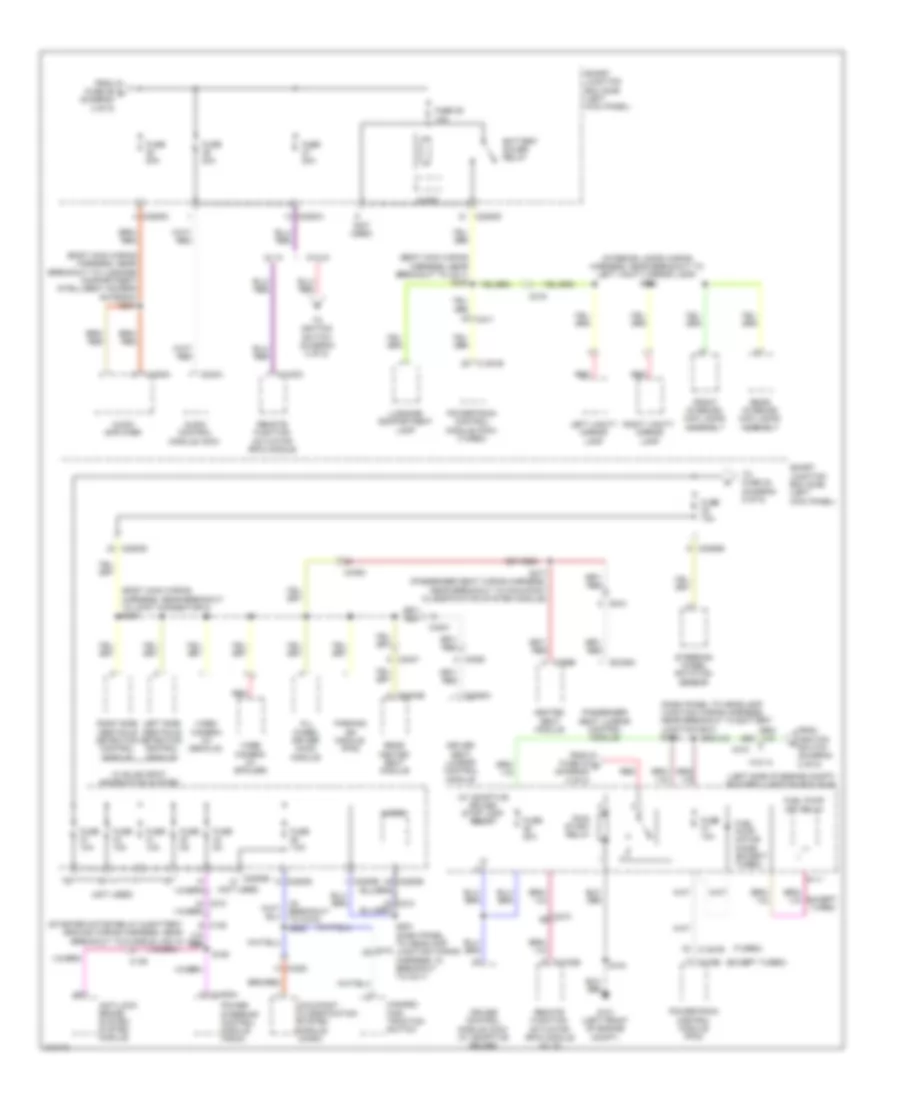 Power Distribution Wiring Diagram 4 of 5 for Ford Taurus Limited 2011