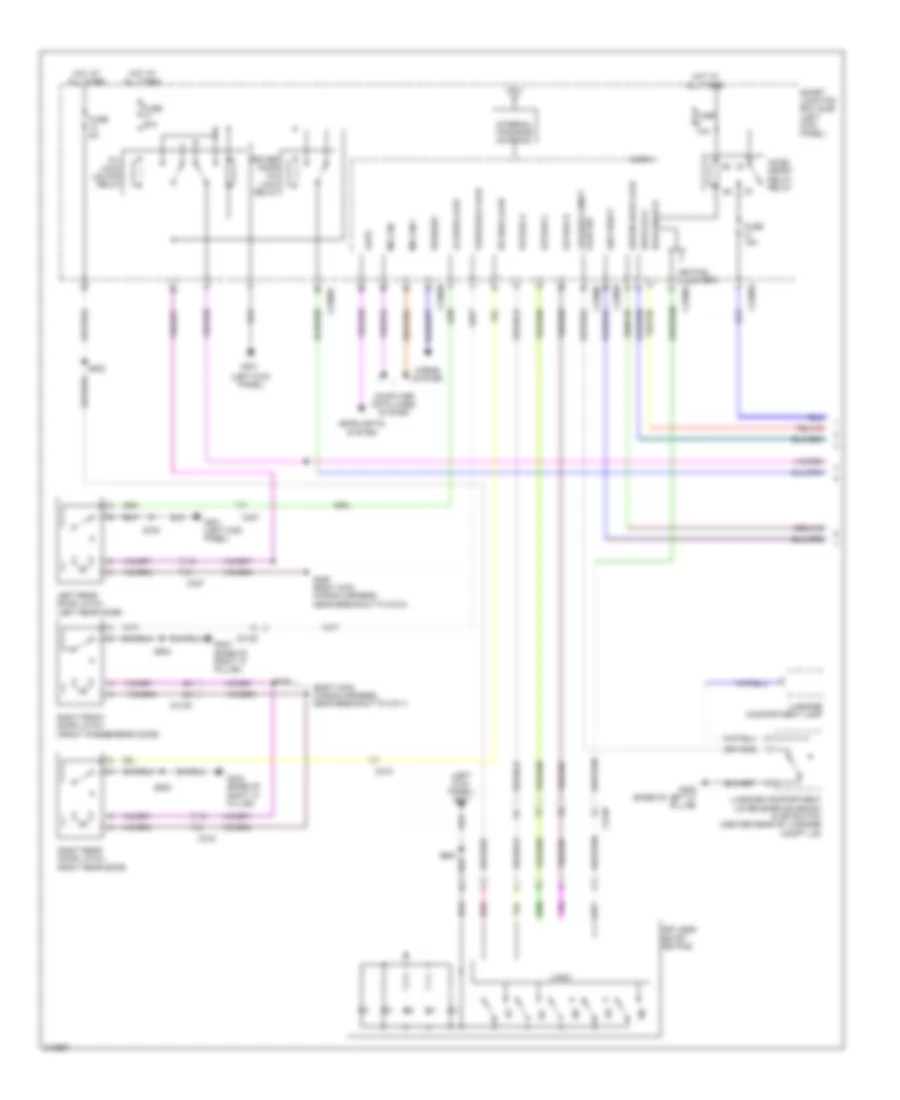 Power Door Locks Wiring Diagram, without Intelligent Access (1 of 2) for Ford Taurus Limited 2011