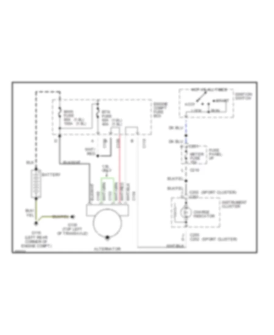 Charging Wiring Diagram for Ford Escort LX 1991