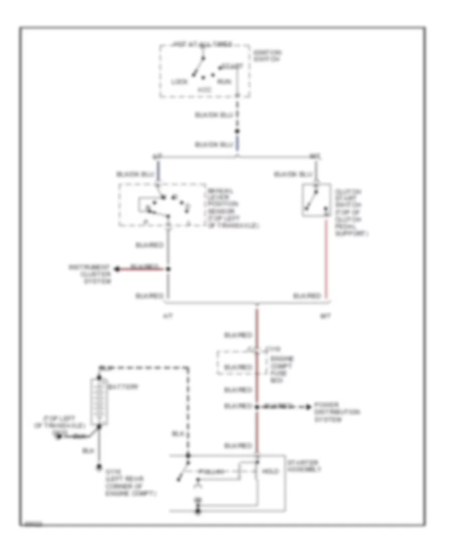 Starting Wiring Diagram for Ford Escort LX 1991