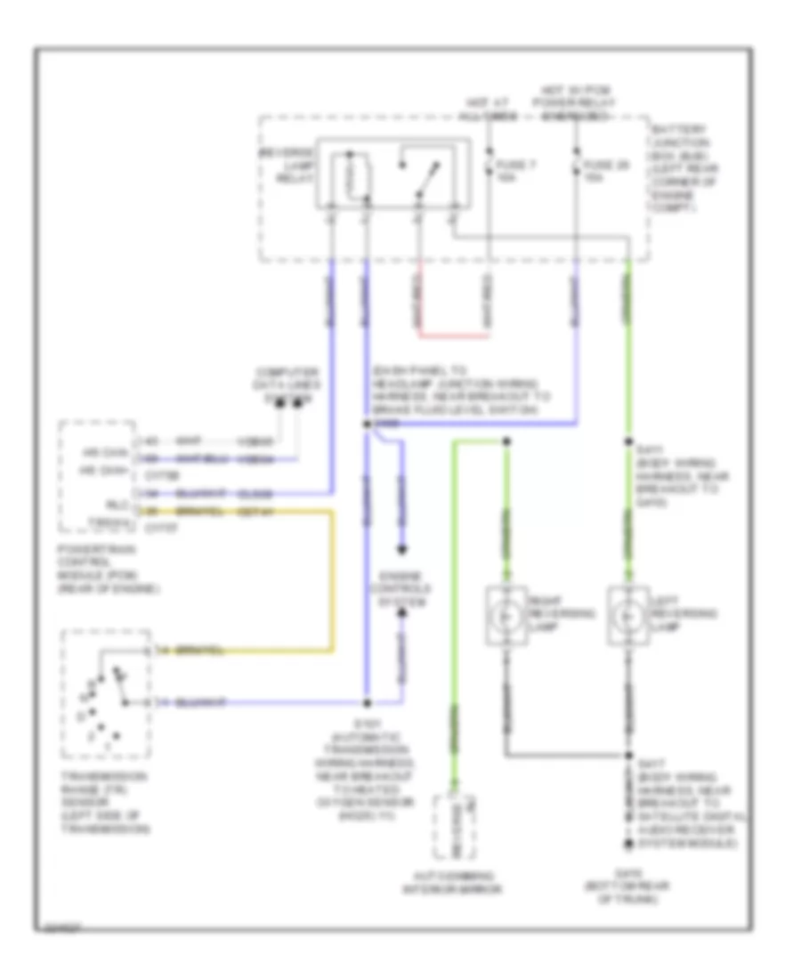 Backup Lamps Wiring Diagram A T for Ford Focus SE 2010