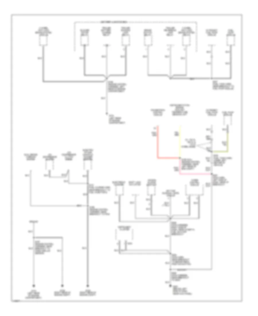 Ground Distribution Wiring Diagram with Stripped Chassis for Ford E450 Super Duty 2001
