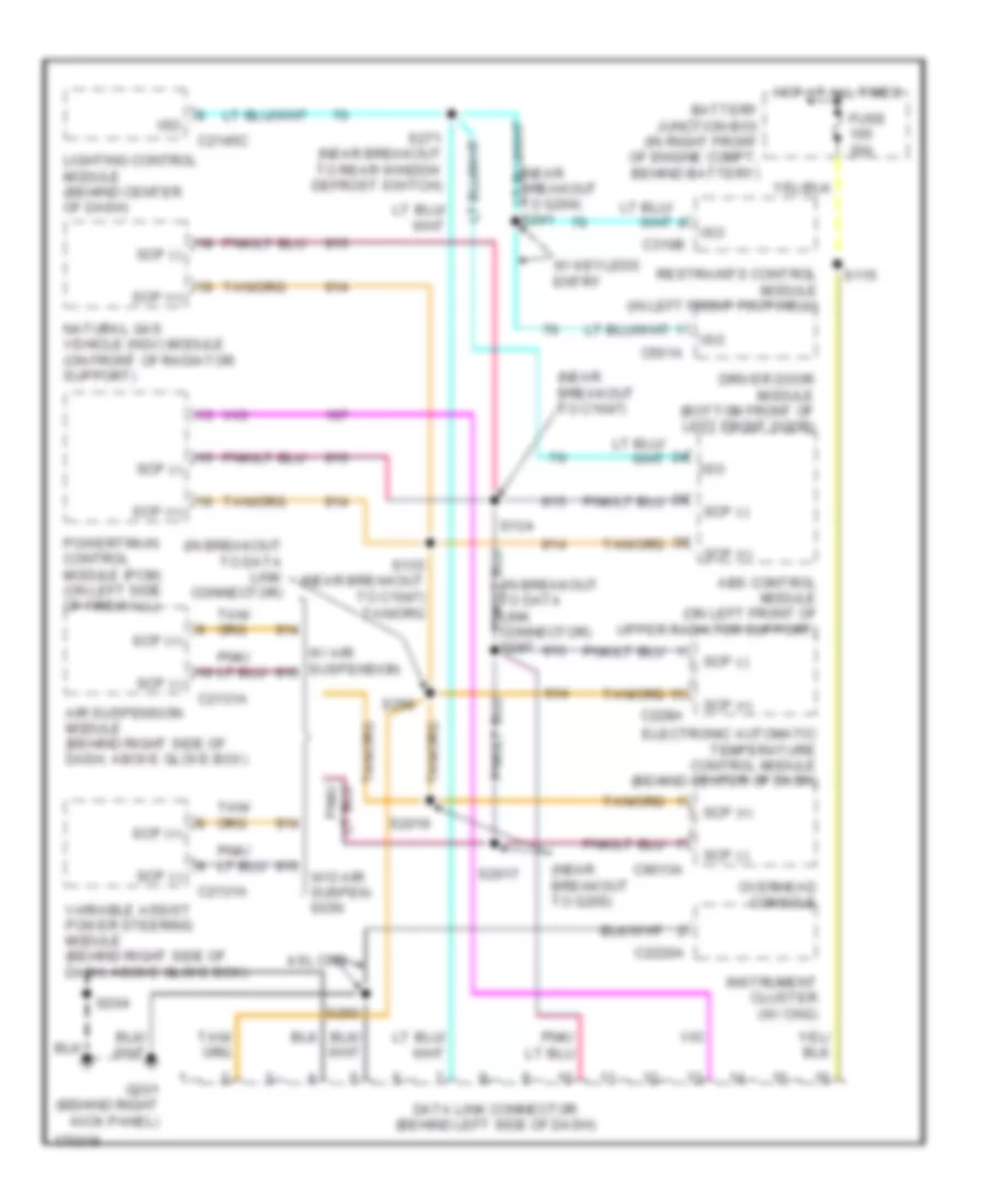 Computer Data Lines Wiring Diagram for Ford Crown Victoria 2003