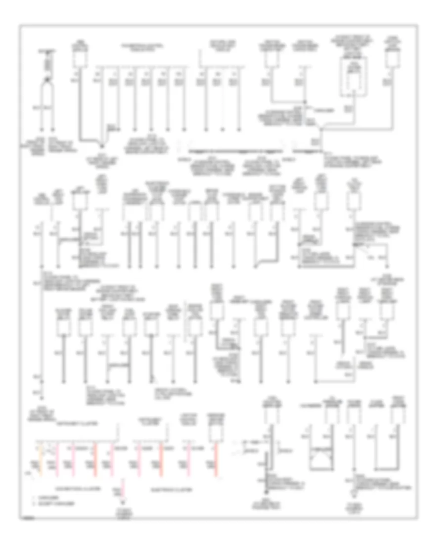 Ground Distribution Wiring Diagram 1 of 3 for Ford Crown Victoria 2003