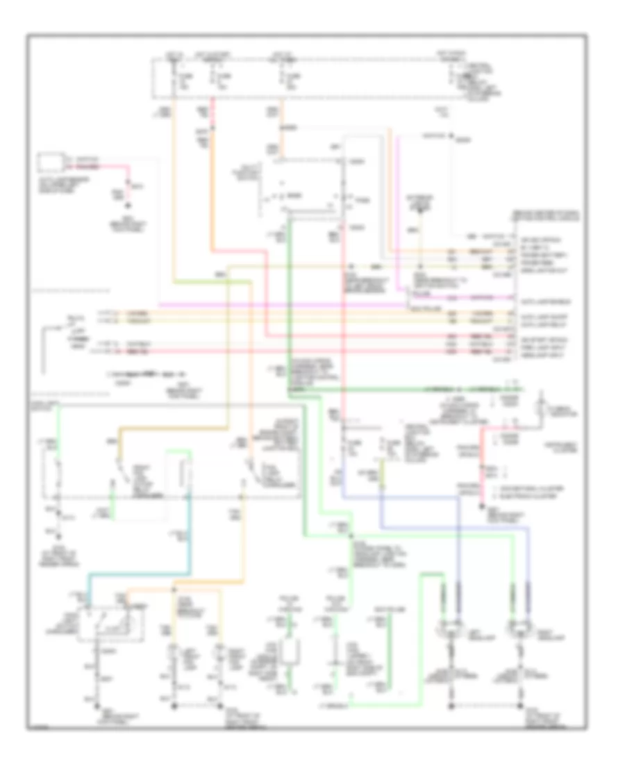 Headlamps Wiring Diagram, without DRL for Ford Crown Victoria 2003