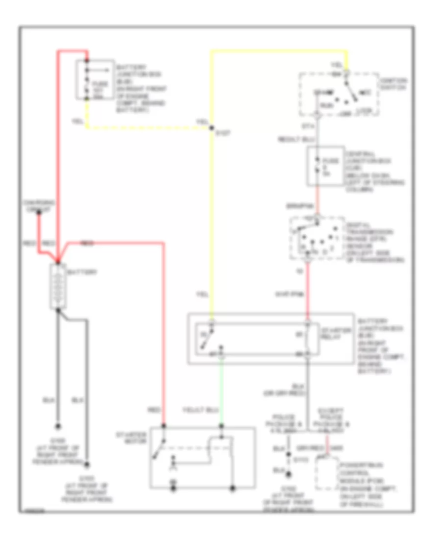 Starting Wiring Diagram for Ford Crown Victoria 2003