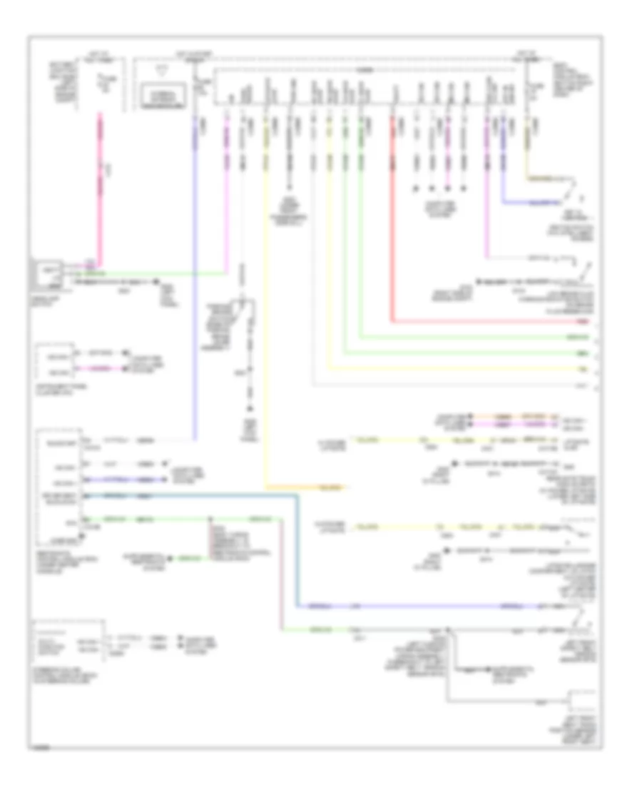 Warning Systems Wiring Diagram 1 of 2 for Ford Escape S 2014