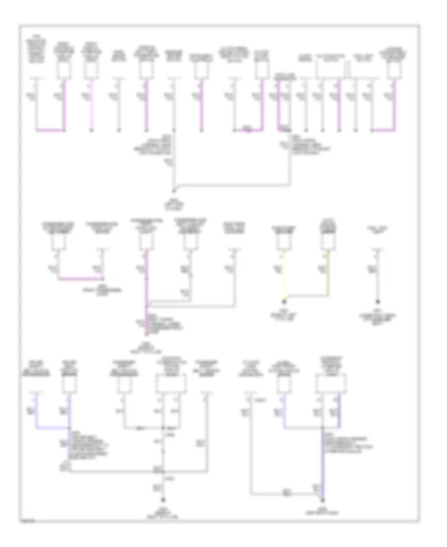 Ground Distribution Wiring Diagram (2 of 3) for Ford Focus SEL 2010