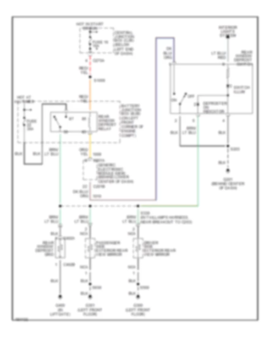Defoggers Wiring Diagram for Ford Escape 2004