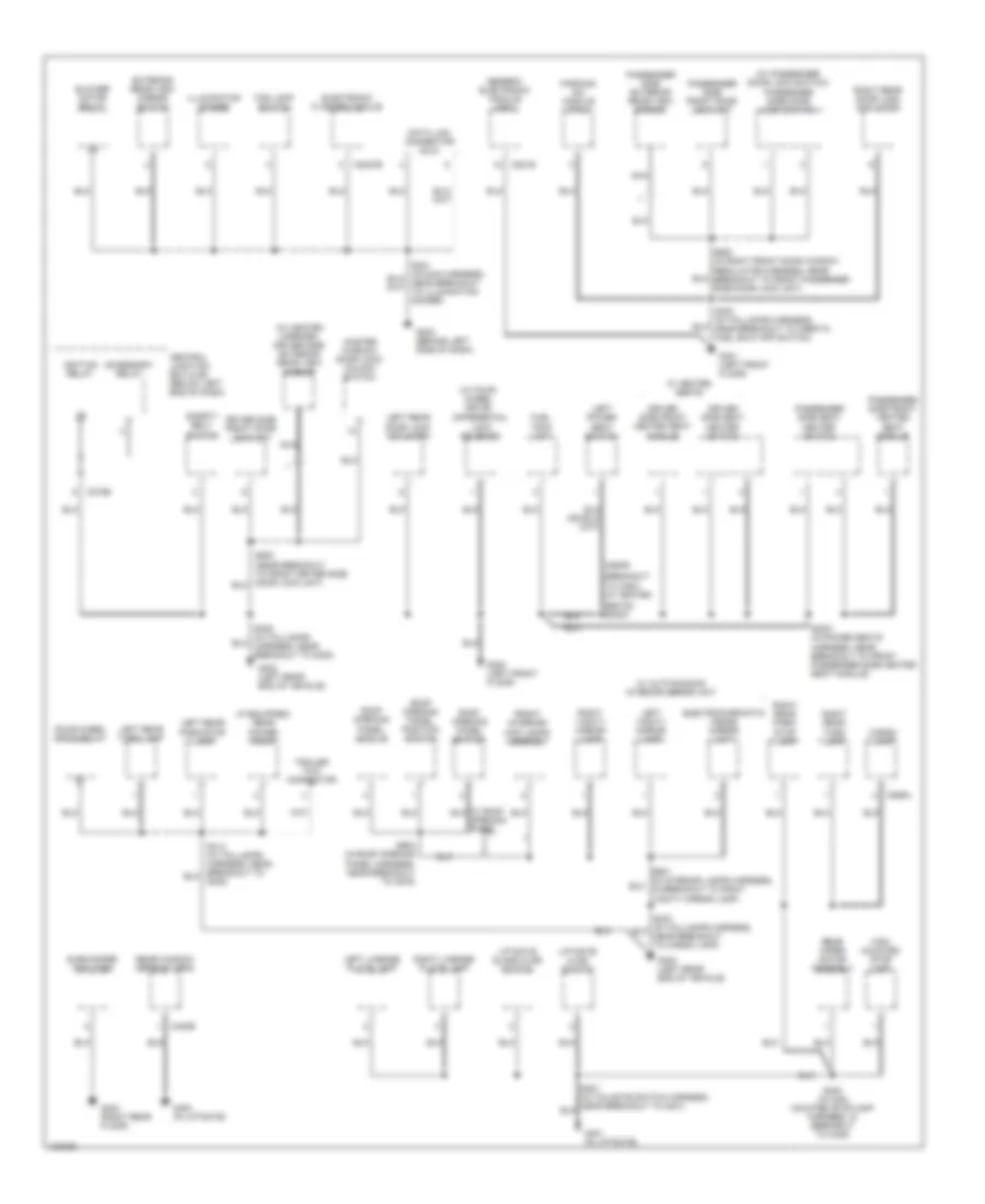 Ground Distribution Wiring Diagram (3 of 3) for Ford Escape 2004