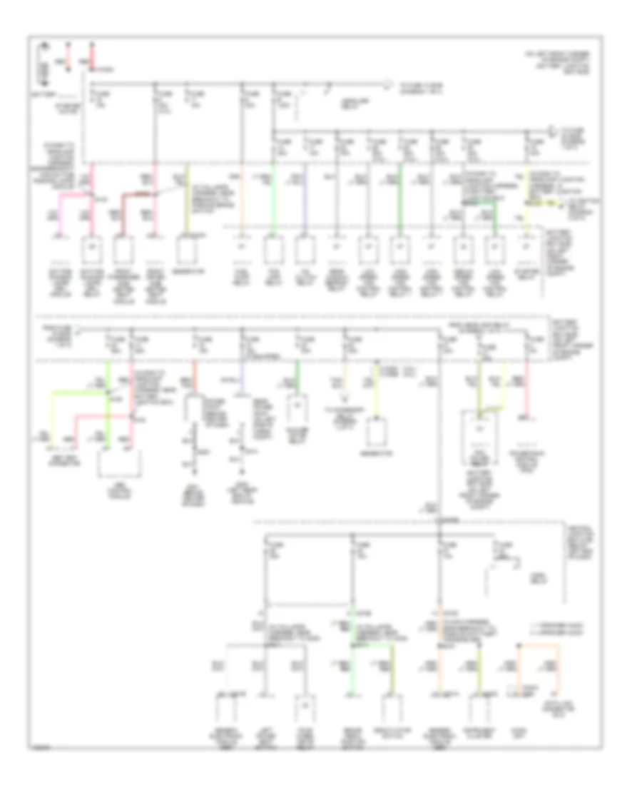 Power Distribution Wiring Diagram 1 of 3 for Ford Escape 2004