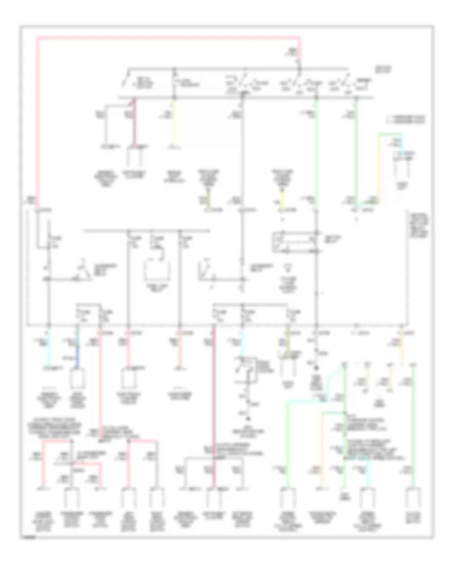 Power Distribution Wiring Diagram (2 of 3) for Ford Escape 2004