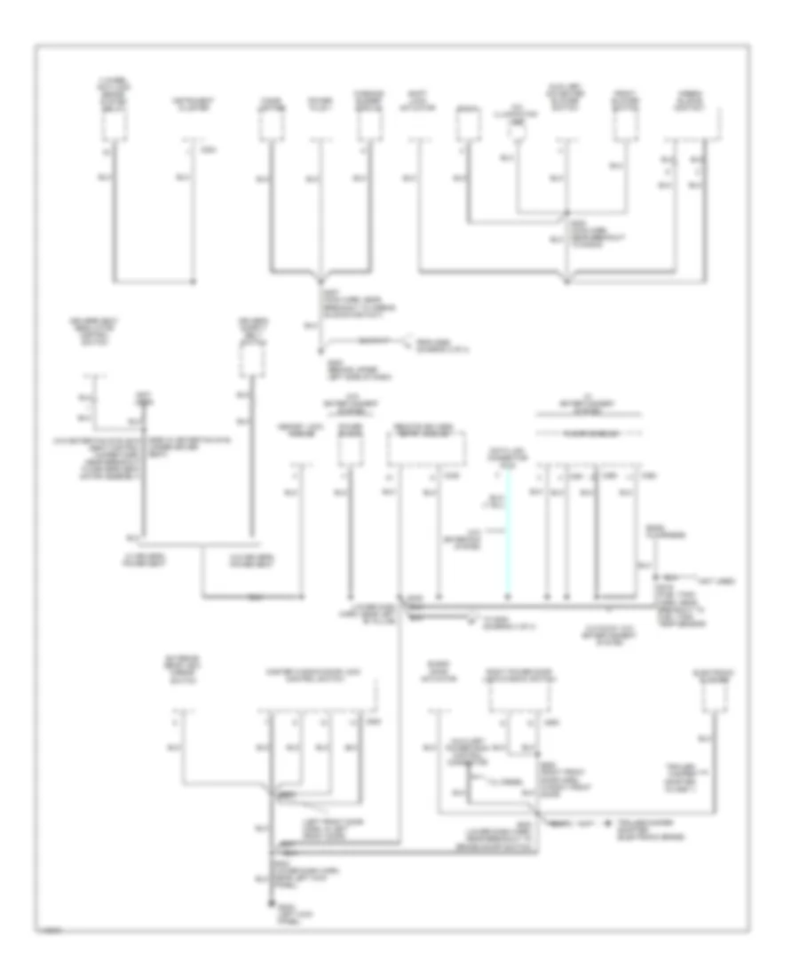 Ground Distribution Wiring Diagram, without Stripped Chassis (3 of 4) for Ford Econoline E150 2001
