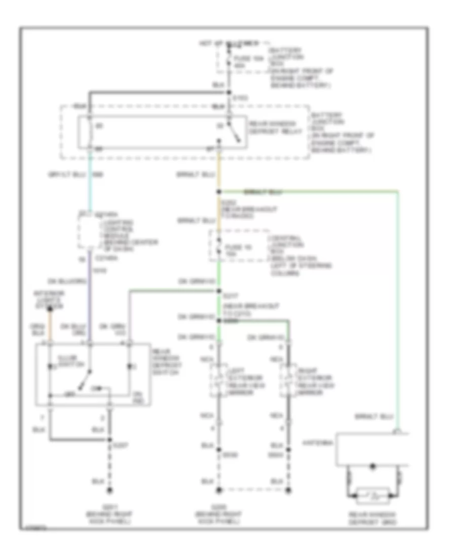 Defoggers Wiring Diagram for Ford Crown Victoria LX 2003