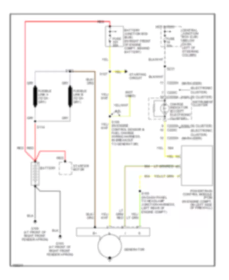 Charging Wiring Diagram for Ford Crown Victoria LX 2003