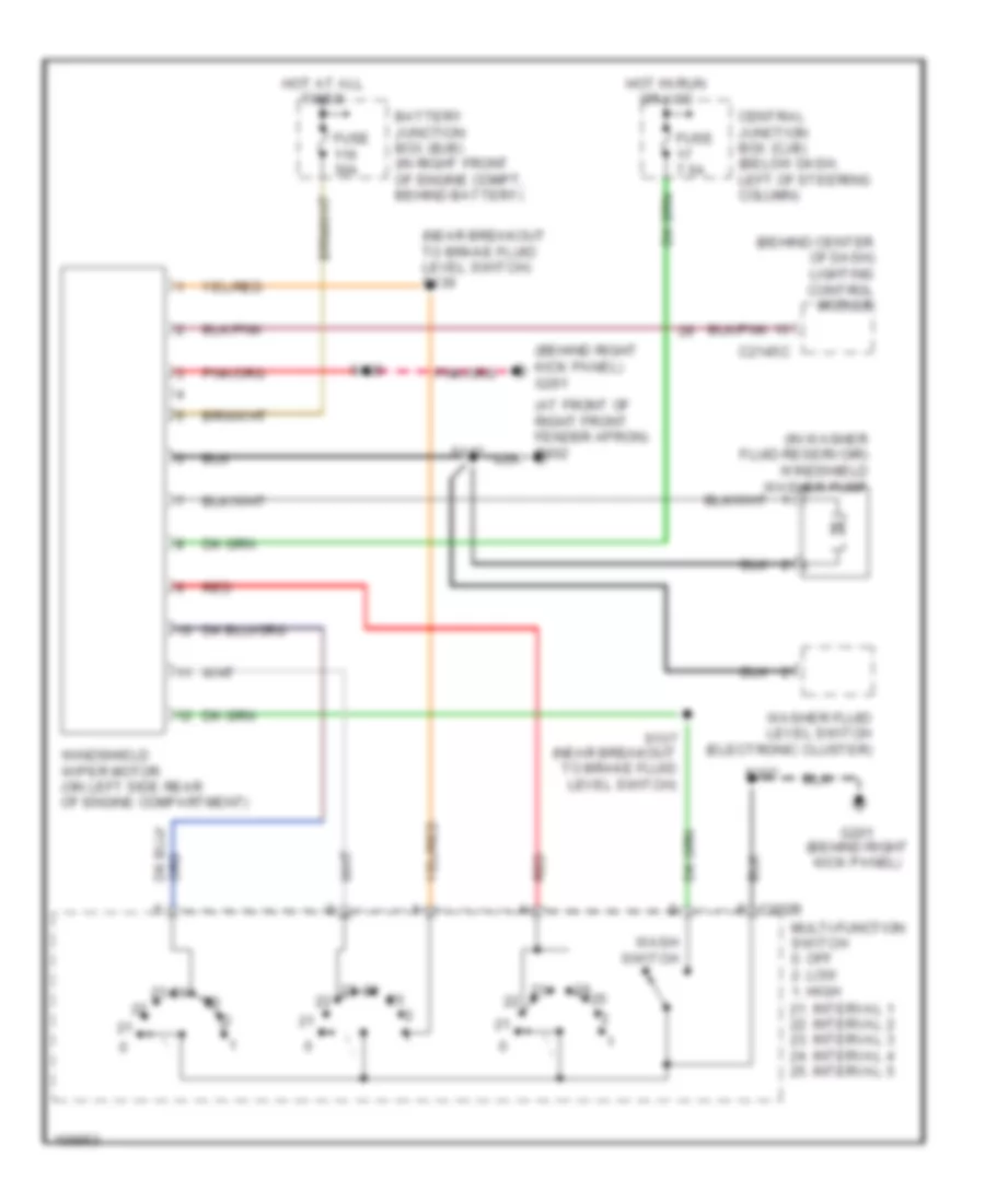 WiperWasher Wiring Diagram for Ford Crown Victoria LX 2003