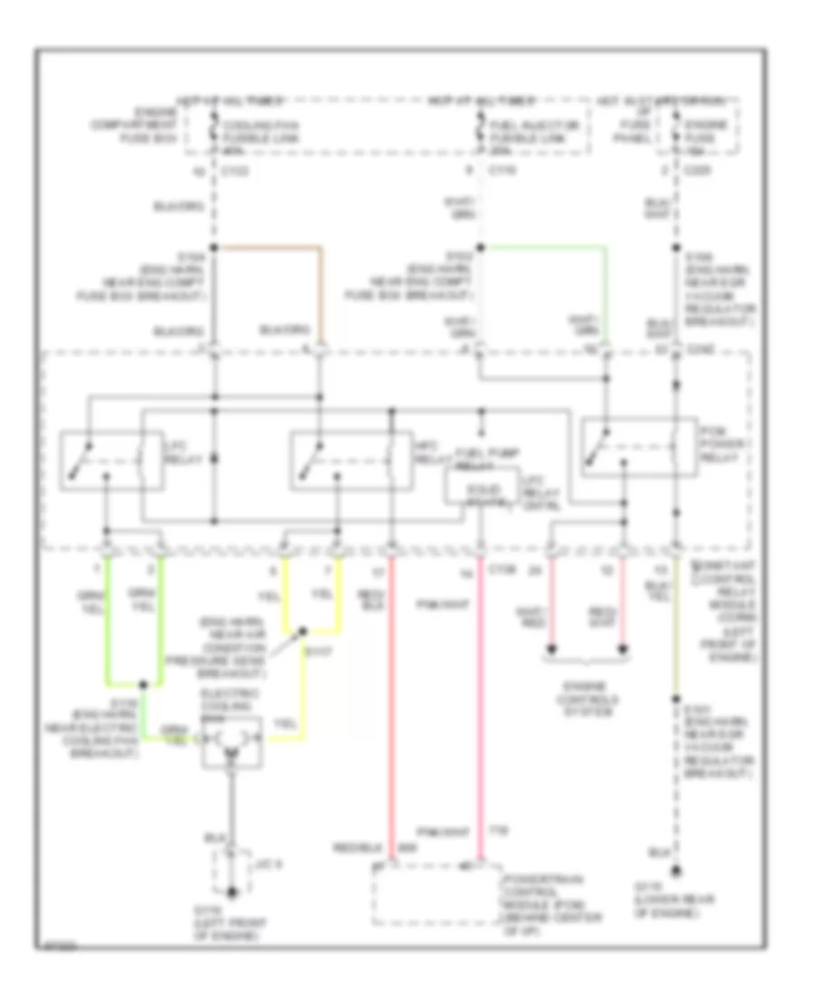 Cooling Fan Wiring Diagram for Ford Escort 1997