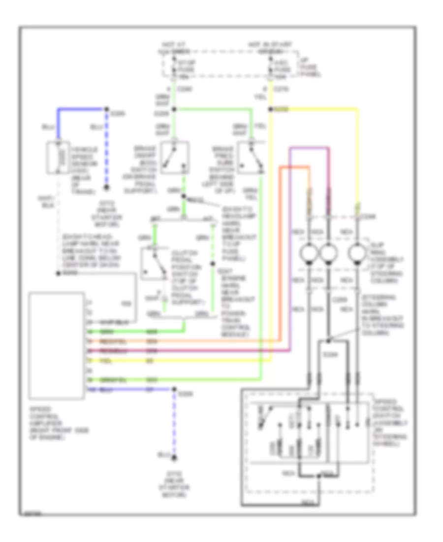 Cruise Control Wiring Diagram for Ford Escort 1997