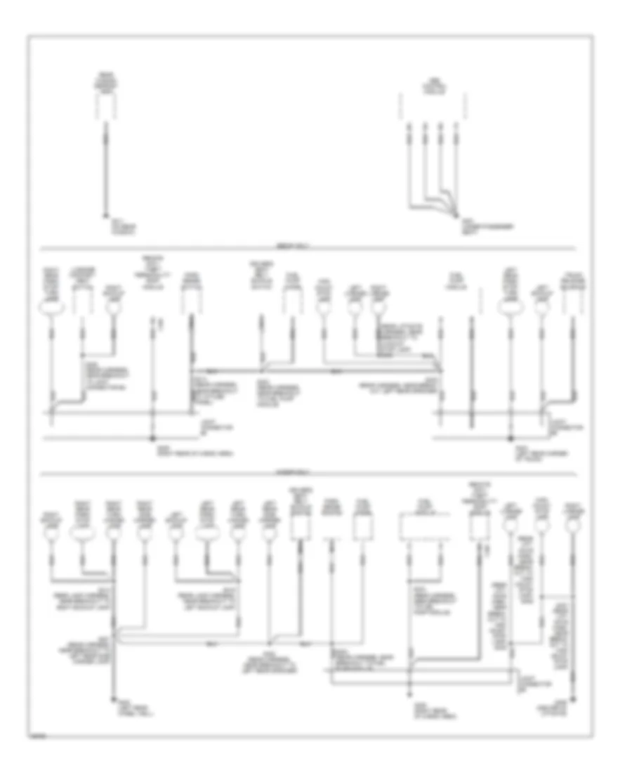 Ground Distribution Wiring Diagram 3 of 3 for Ford Escort 1997
