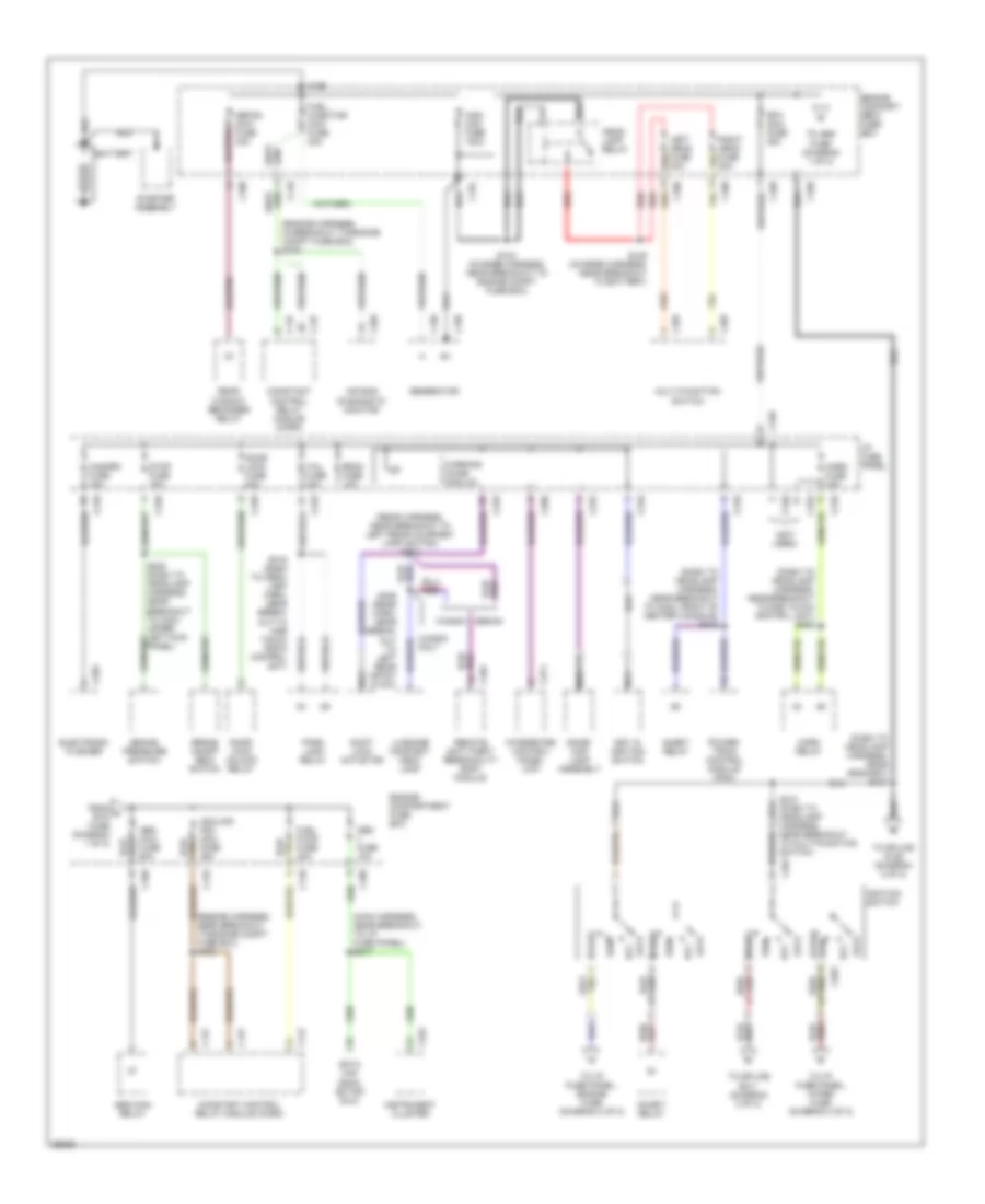 Power Distribution Wiring Diagram 1 of 2 for Ford Escort 1997