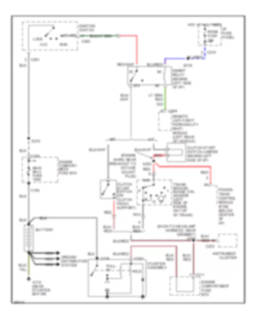 Starting Wiring Diagram for Ford Escort 1997