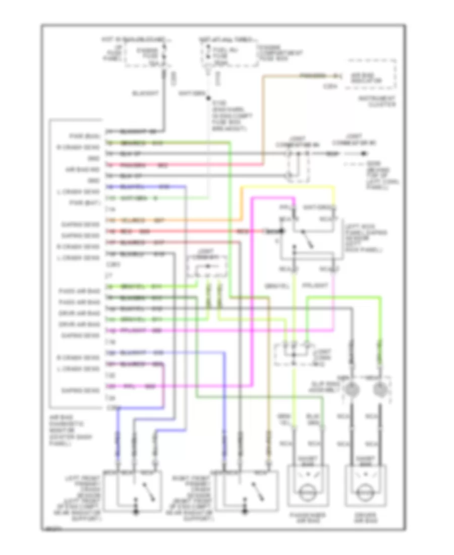 Supplemental Restraint Wiring Diagram for Ford Escort 1997
