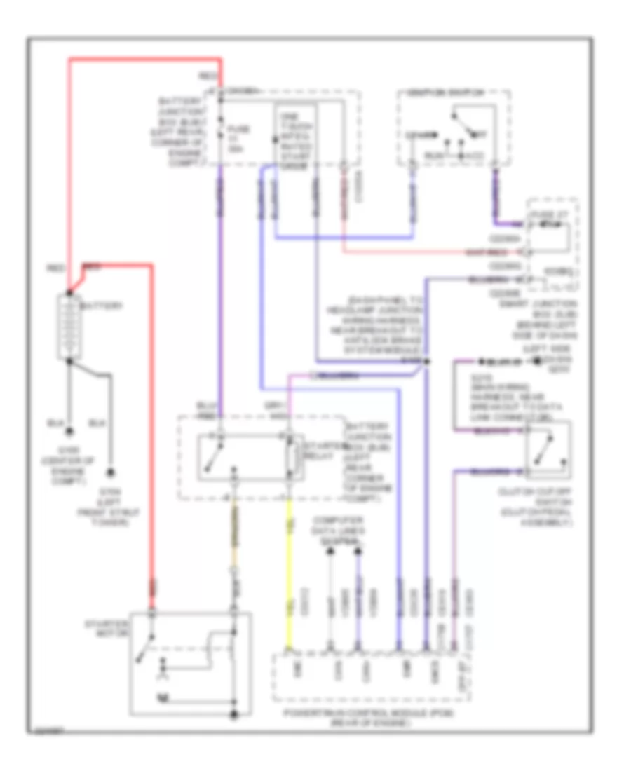 Starting Wiring Diagram, MT for Ford Focus SES 2010
