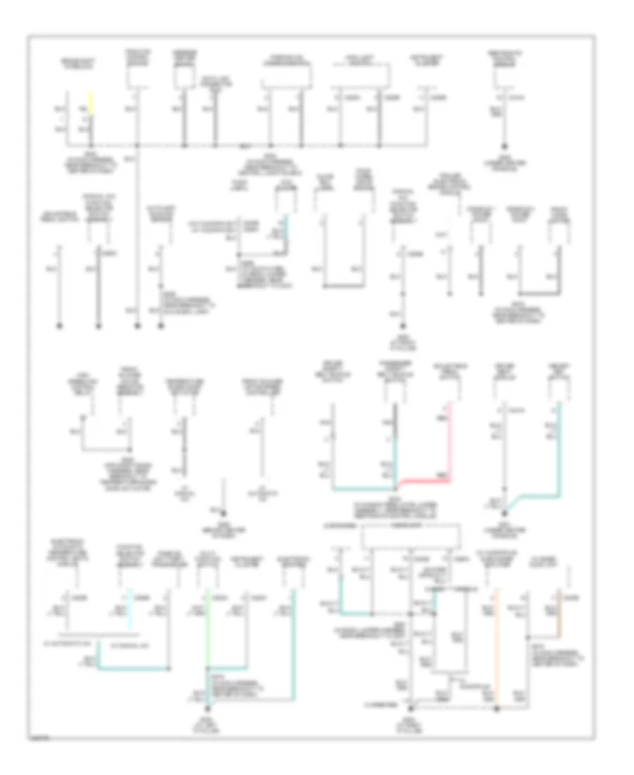 Ground Distribution Wiring Diagram (2 of 4) for Ford Explorer 2005