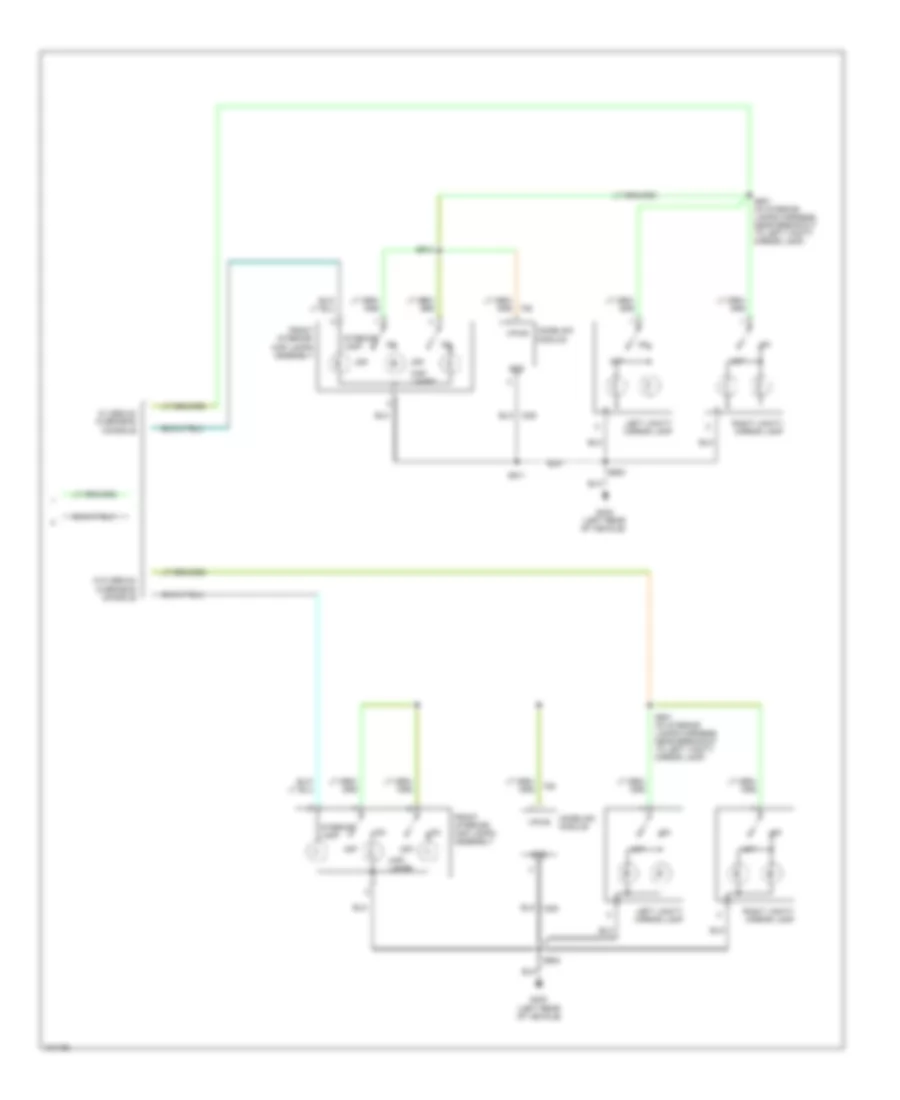 Courtesy Lamps Wiring Diagram Except Base 2 of 2 for Ford Explorer 2005