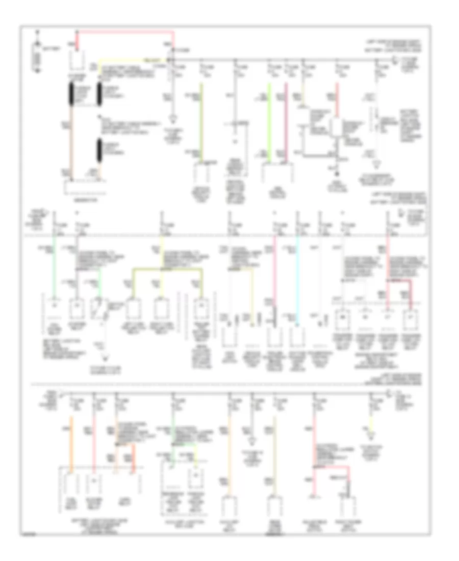Power Distribution Wiring Diagram 1 of 4 for Ford Explorer 2005