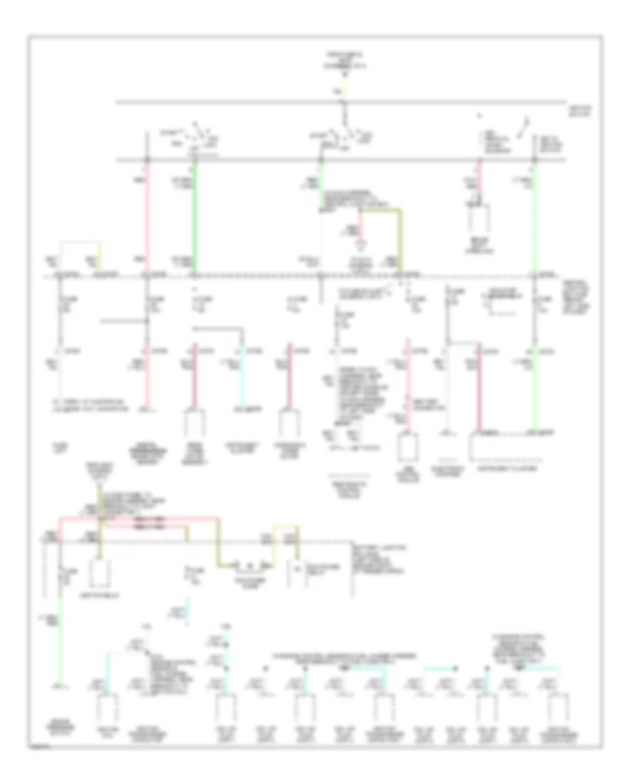 Power Distribution Wiring Diagram (2 of 4) for Ford Explorer 2005