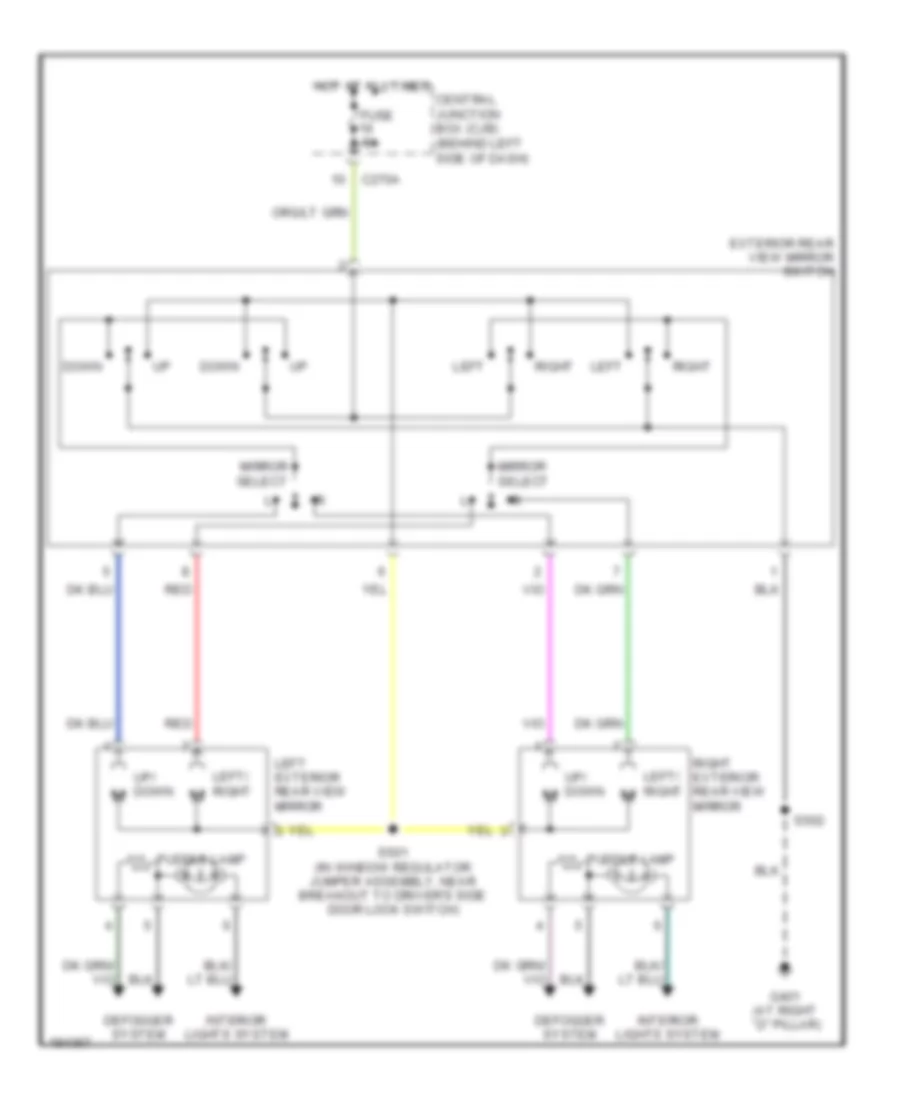 Power Mirrors Wiring Diagram for Ford Explorer 2005
