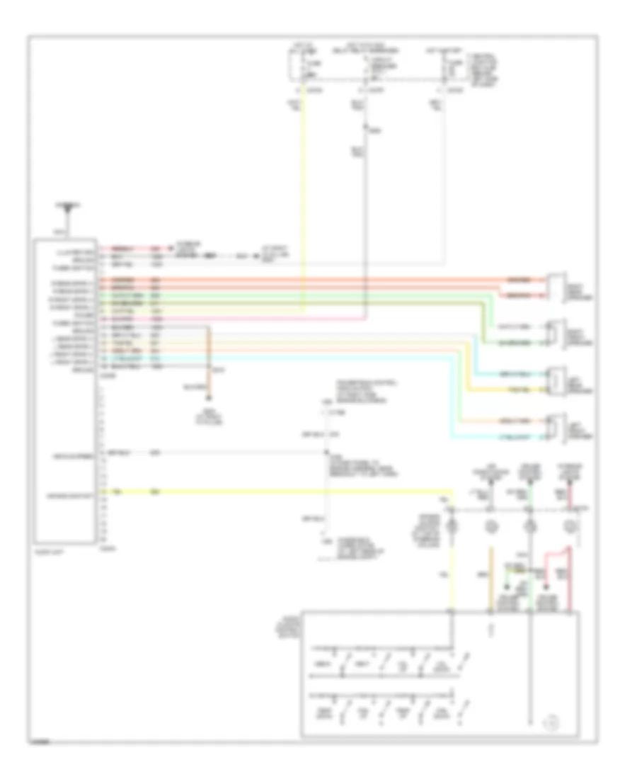 Radio Wiring Diagram, without Audiophile System for Ford Explorer 2005