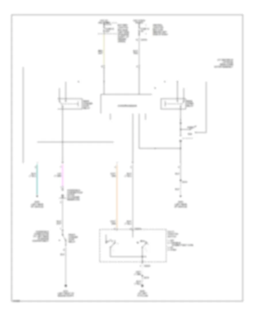 Электросхема заднего стеклоочистителя и омывателя стекла для Ford Explorer 2005