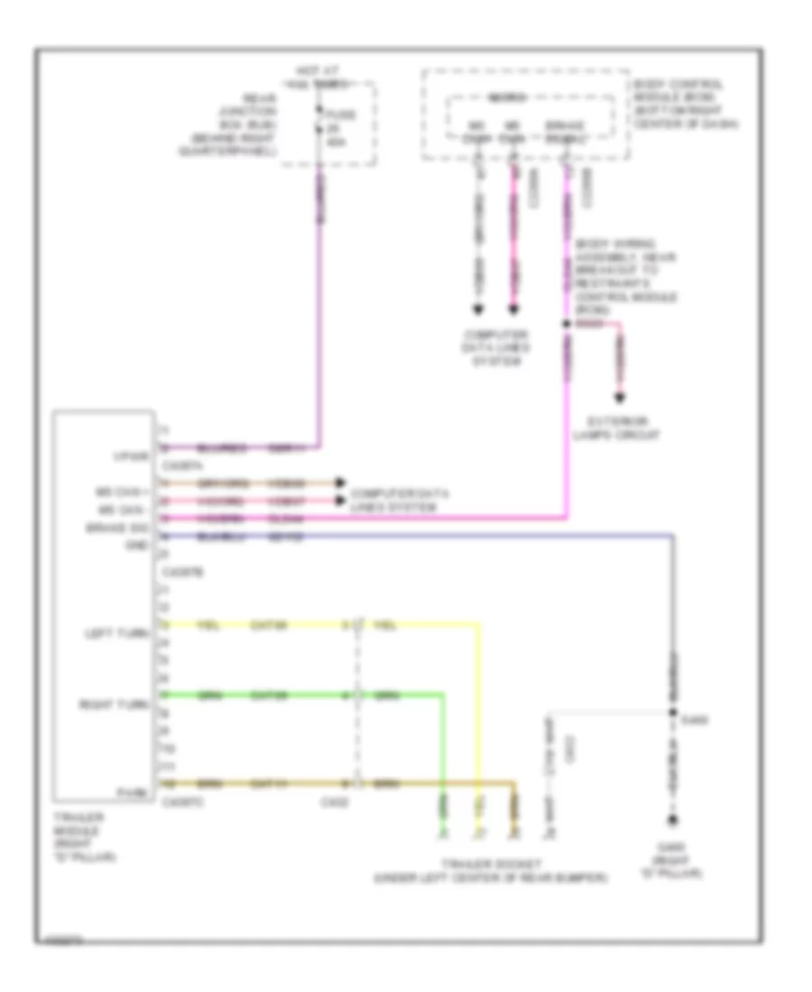 TrailerCamper Adapter Wiring Diagram, Early Production for Ford Escape SE 2014