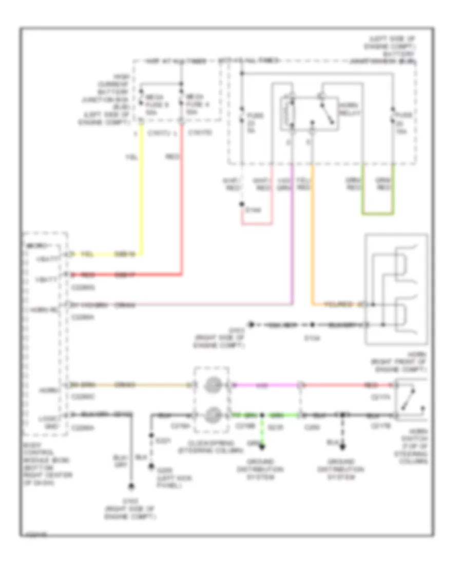 Horn Wiring Diagram for Ford Escape SE 2014