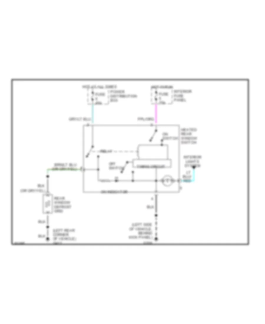 Defogger Wiring Diagram for Ford Explorer 1991