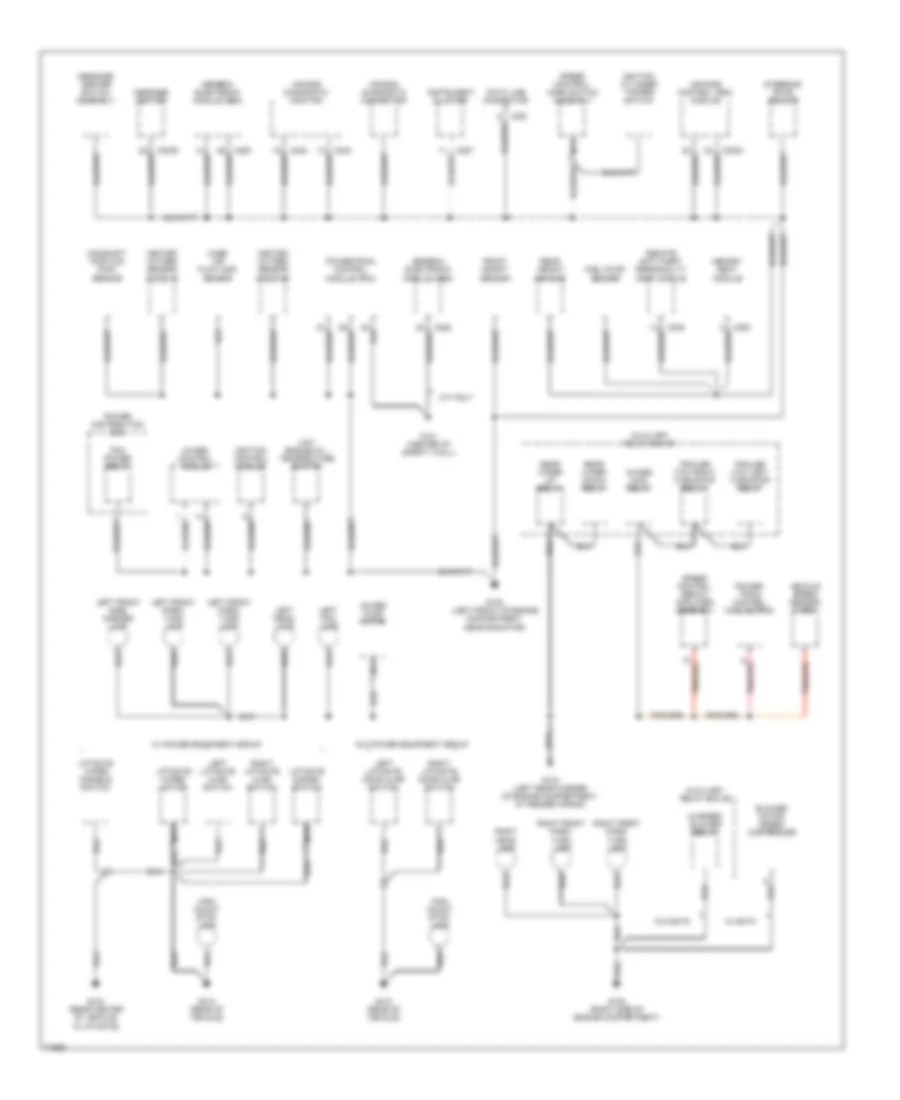 Ground Distribution Wiring Diagram 2 of 4 for Ford Explorer 1995