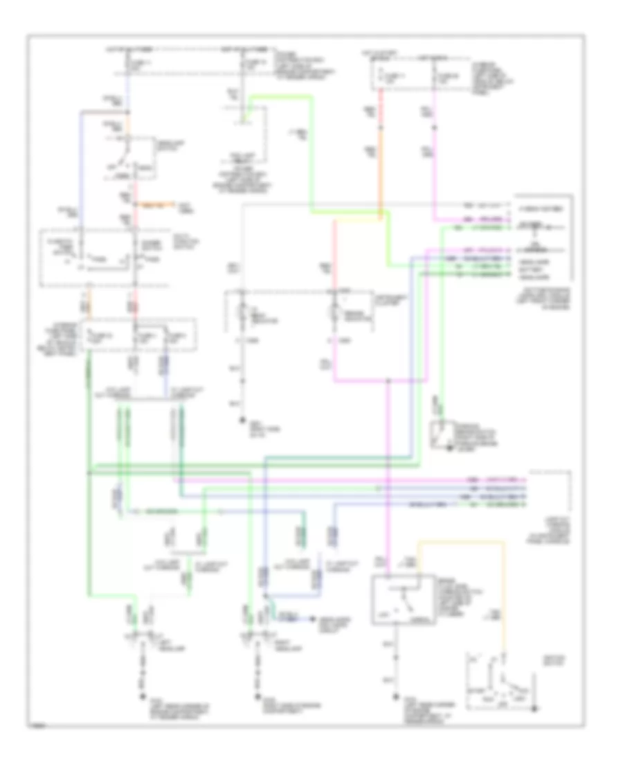 Headlamps Wiring Diagram with DRL for Ford Explorer 1995