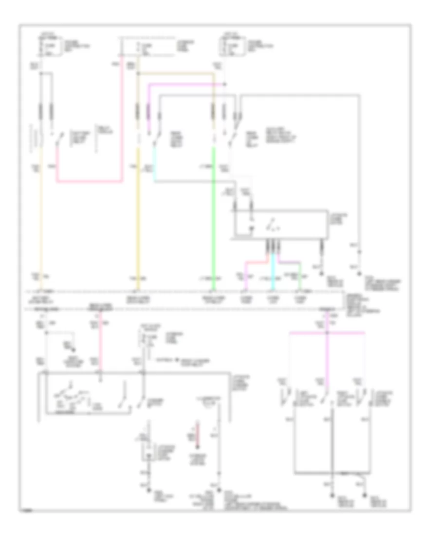 Электросхема заднего стеклоочистителя дворника и омывателя для Ford Explorer 1995