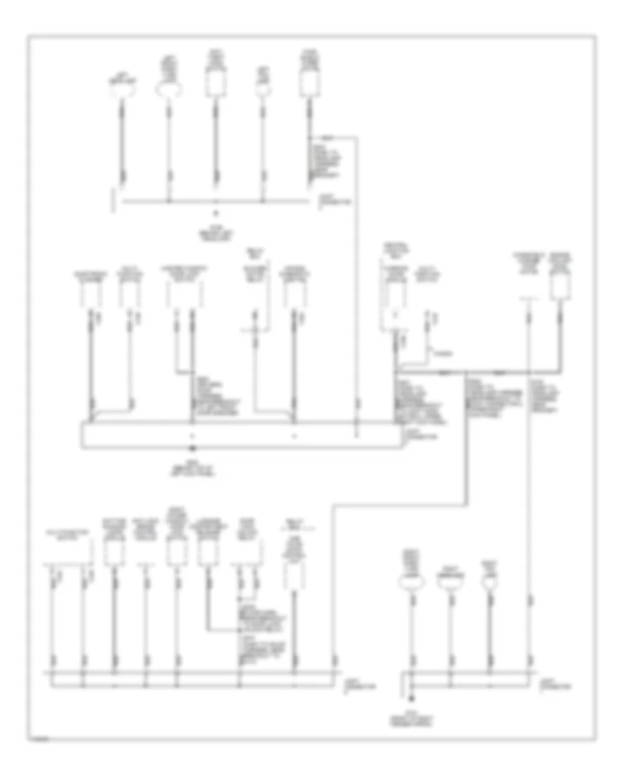 Ground Distribution Wiring Diagram 1 of 3 for Ford Escort LX 1999