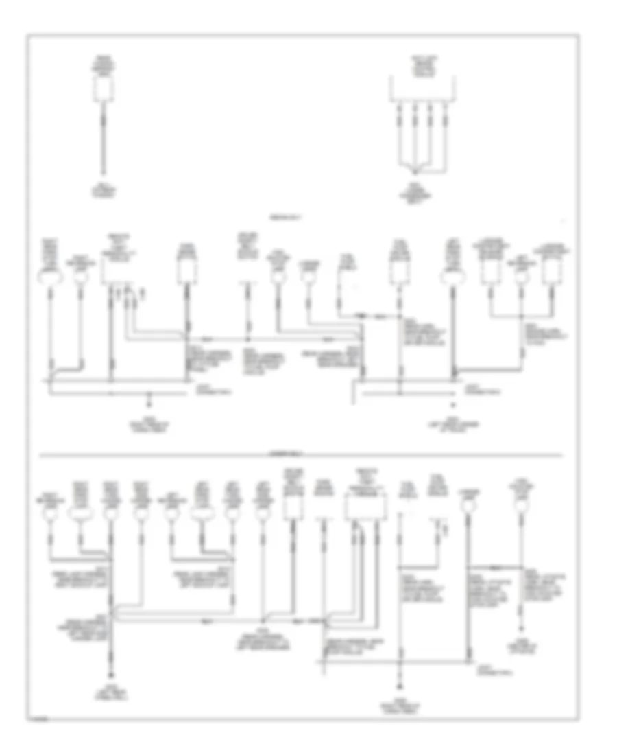 Ground Distribution Wiring Diagram 3 of 3 for Ford Escort LX 1999