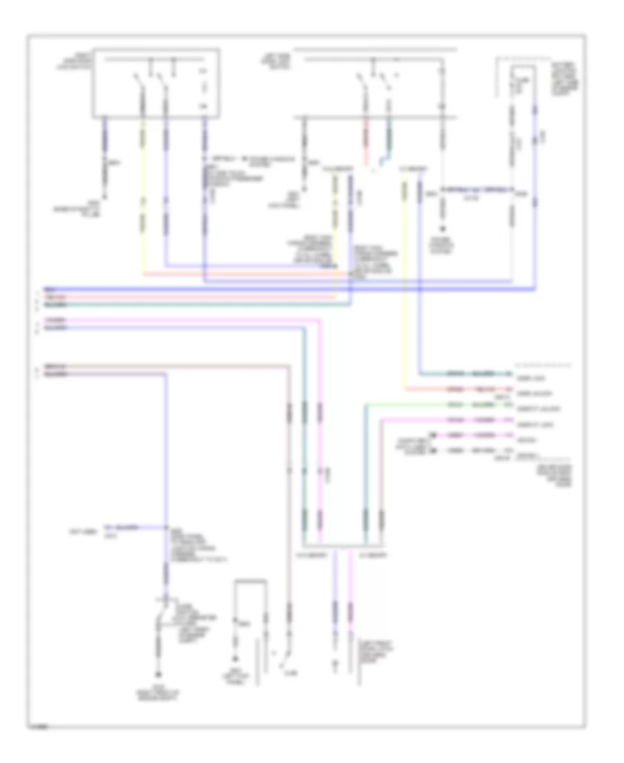 Forced Entry Wiring Diagram, without Intelligent Access (2 of 2) for Ford Taurus SHO 2011